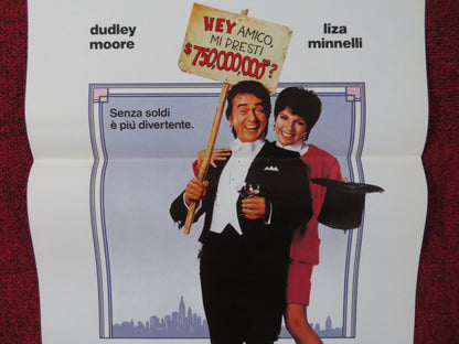 ARTHUR 2: ON THE ROCKS ITALIAN LOCANDINA POSTER DUDLEY MOORE LIZA MINNELLI 1988