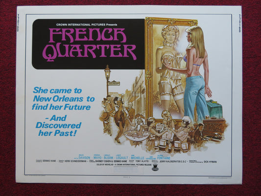 FRENCH QUARTER US HALF SHEET (22"x 28") POSTER VIRGINIA MAYO BRUCE DAVISON 1978