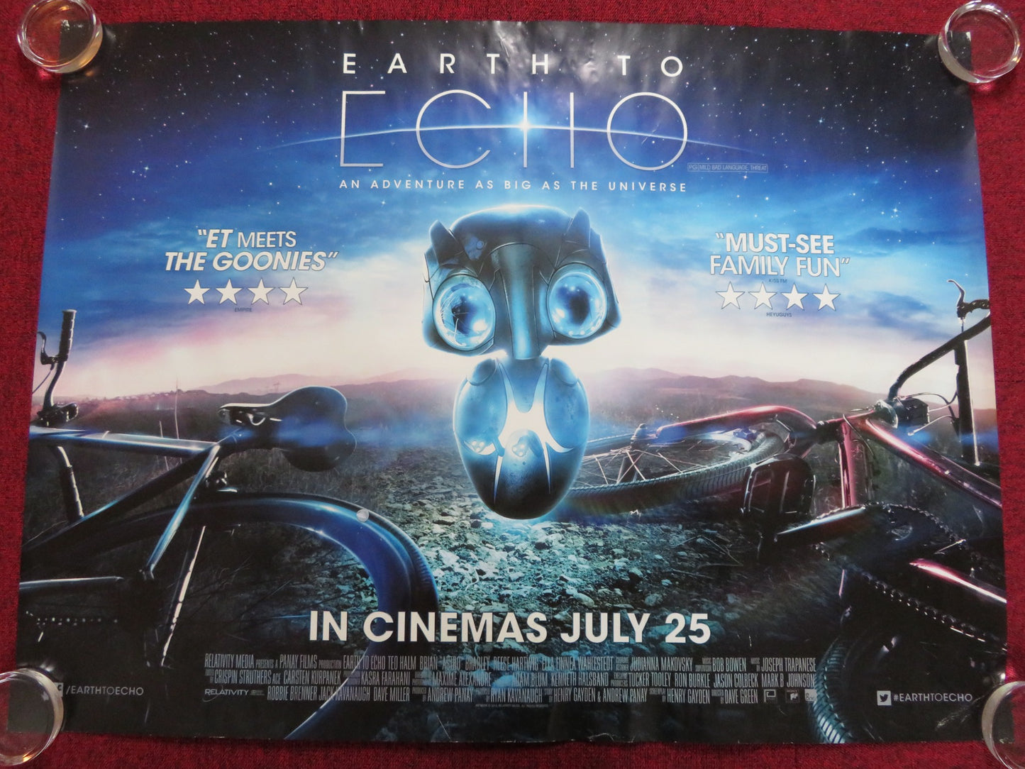 EARTH TO ECHO UK QUAD (30"x 40") ROLLED POSTER TEO HALM ASTRO 2014