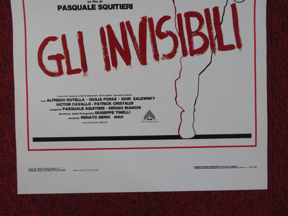 GLI INVISIBILI ITALIAN LOCANDINA POSTER ALFREDO ROTELLA GIULIA FOSSA 1988