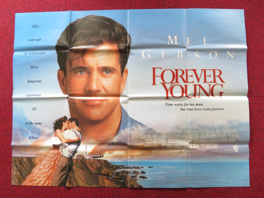 FOREVER YOUNG UK QUAD POSTER FOLDED MEL GIBSON JAMIE LEE CURTIS 1992