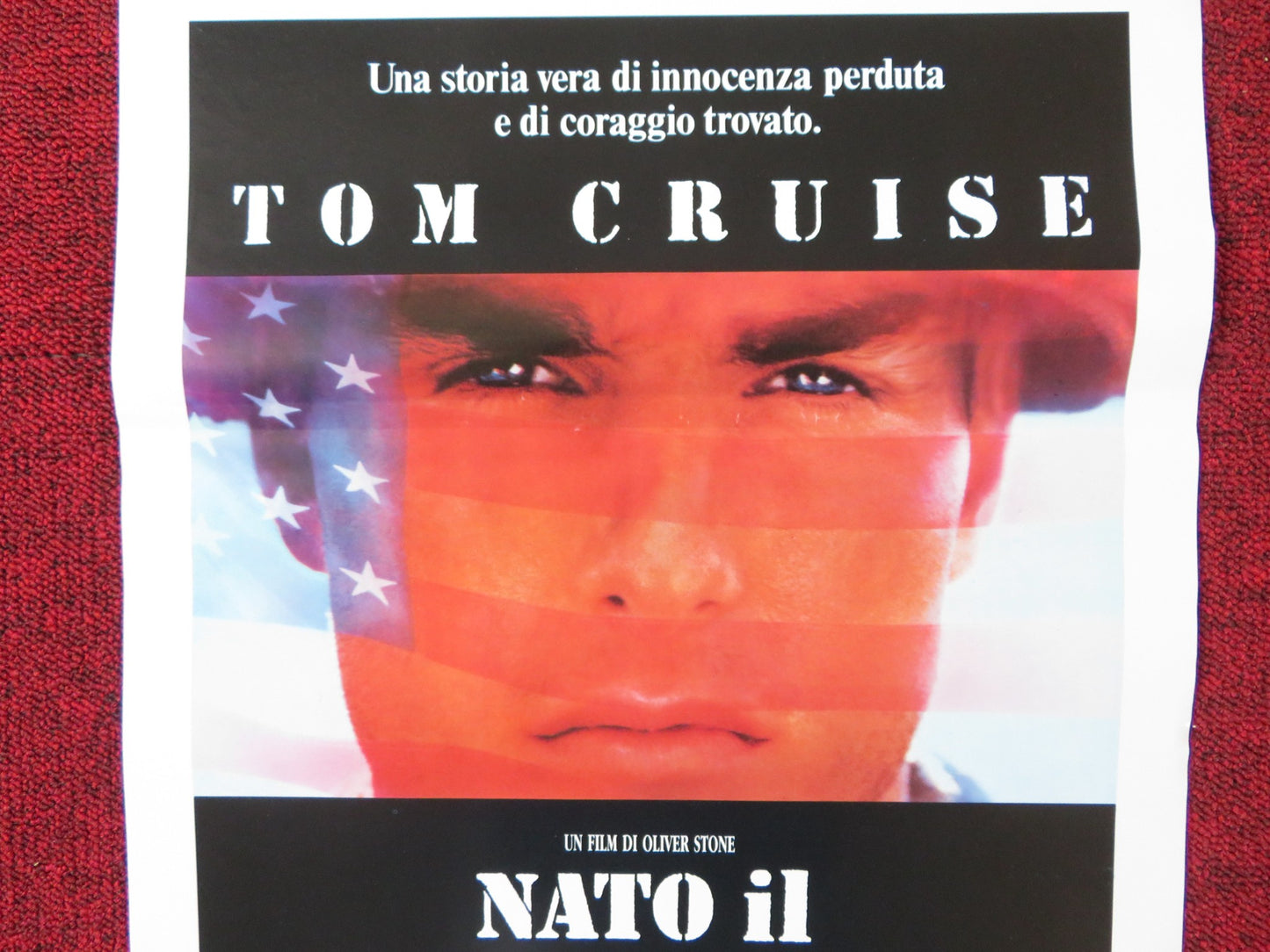 BORN ON THE FOURTH OF JULY ITALIAN LOCANDINA POSTER TOM CRUISE OLIVER STONE 1989