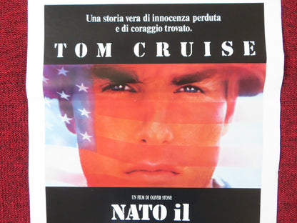 BORN ON THE FOURTH OF JULY ITALIAN LOCANDINA POSTER TOM CRUISE OLIVER STONE 1989