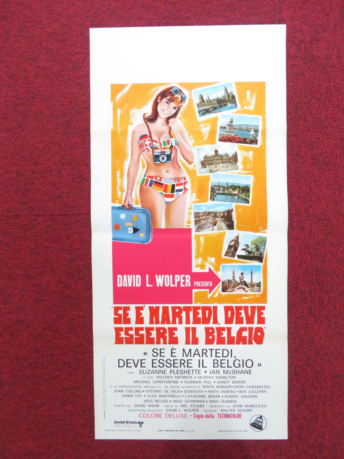 IF IT'S TUESDAY, THIS MUST BE BELGIUM ITALIAN LOCANDINA POSTER IAN MCSHANE 1969