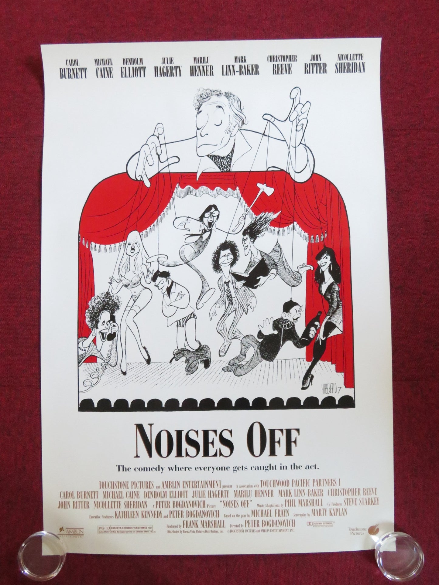 NOISES OFF... US ONE SHEET ROLLED POSTER CAROL BURNETT MICHAEL CAINE 1992