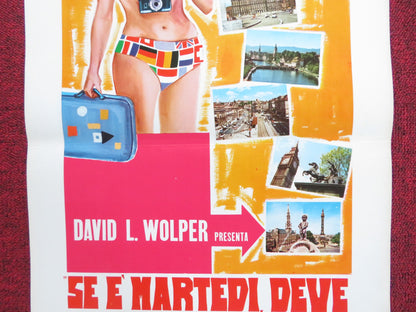 IF IT'S TUESDAY, THIS MUST BE BELGIUM ITALIAN LOCANDINA POSTER IAN MCSHANE 1969