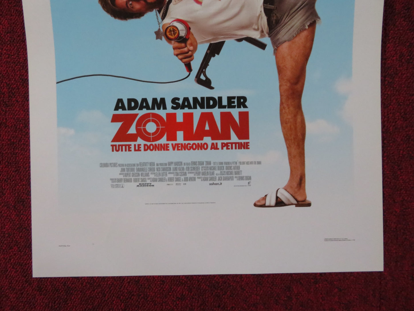 YOU DON'T MESS WITH THE ZOHAN ITALIAN LOCANDINA POSTER ADAM SANDLER 2008