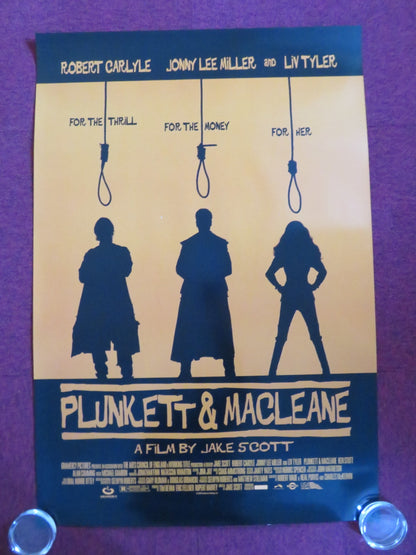 PLUNKETT & MACLEANE US ONE SHEET ROLLED POSTER JONNY LEE MILLER R. CARLYLE 1999