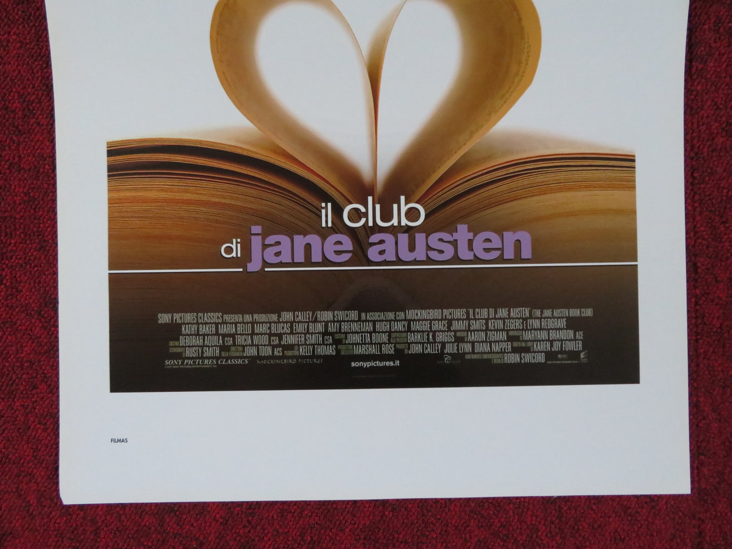 THE JANE AUSTEN BOOK CLUB ITALIAN LOCANDINA POSTER EMILY BLUNT MARIA BELLO 2007