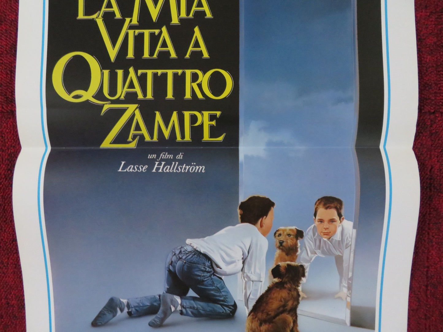 MY LIFE AS A DOG ITALIAN LOCANDINA POSTER ANTON GLANZELIUS T. VON BROMSSEN 1985