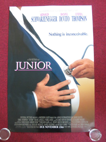 JUNIOR US ONE SHEET ROLLED POSTER ARNOLD SCHWARZENEGGER DANNY DE VITO 1994