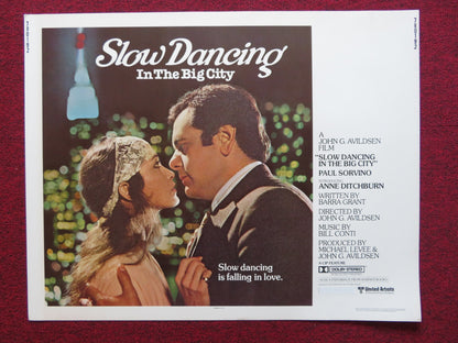 SLOW DANCING IN THE BIG CITY US HALF SHEET (22"x 28") POSTER PAUL SORVINO 1978