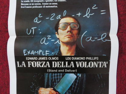 STAND AND DELIVER ITALIAN LOCANDINA POSTER EDWARD JAMES OLMOS 1988