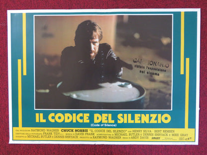 CODE OF SILENCE ITALIAN FOTOBUSTA POSTER CHUCK NORRIS HENRY SILVA 1985