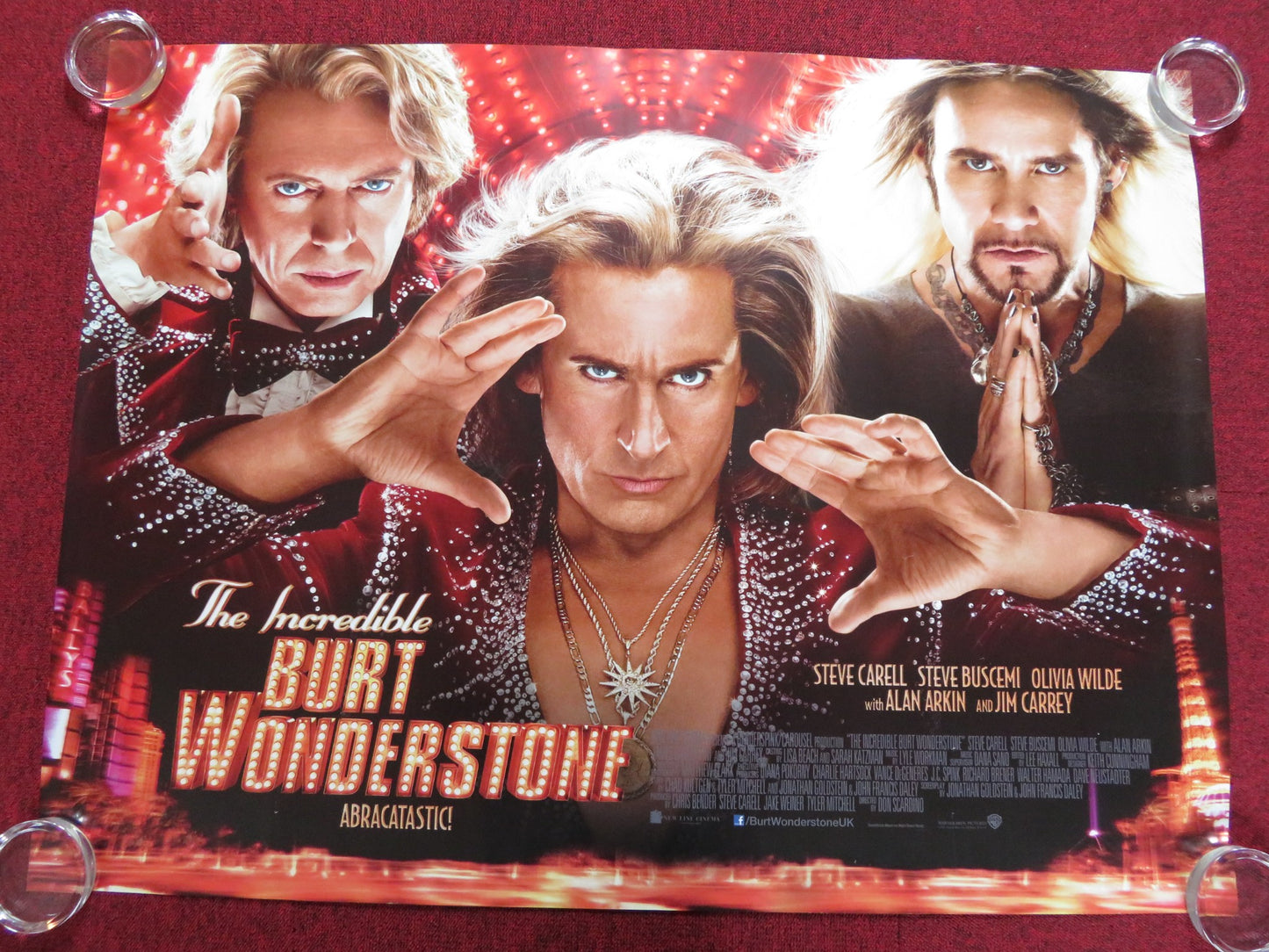 THE INCREDIBLE BURT WONDERSTONE UK QUAD (30"x 40") ROLLED POSTER S. CARELL 2013