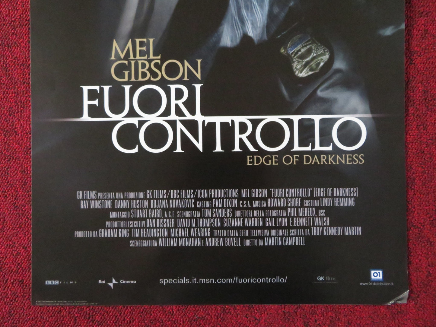 EDGE OF DARKNESS ITALIAN LOCANDINA POSTER MEL GIBSON RAY WINSTONE 2010