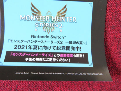 MONSTER HUNTER RISE JAPANESE B2 POSTER CAPCOM NINTENDO VIDEO GAME 2021