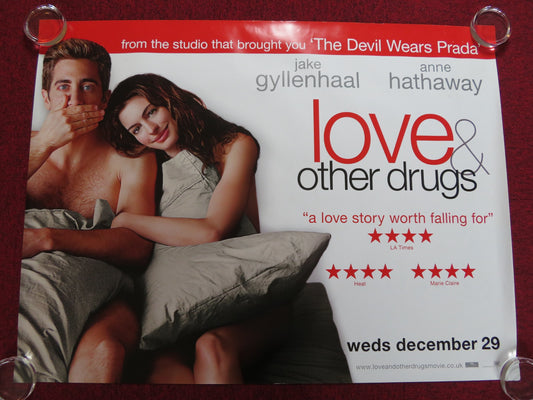 LOVE & OTHER DRUGS UK QUAD (30"x 40") ROLLED POSTER JAKE GYLLENHAAL 2010