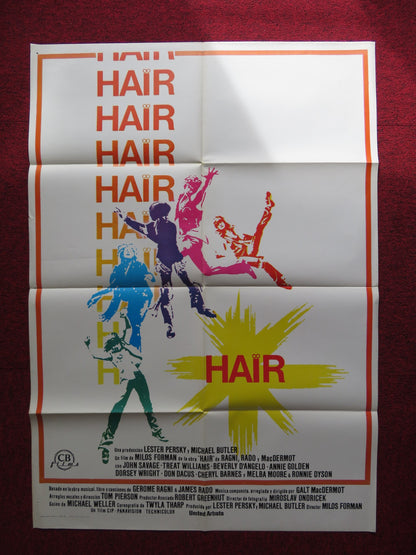 HAIR SPANISH POSTER JOHN SAVAGE TREAT WILLIAMS 1979