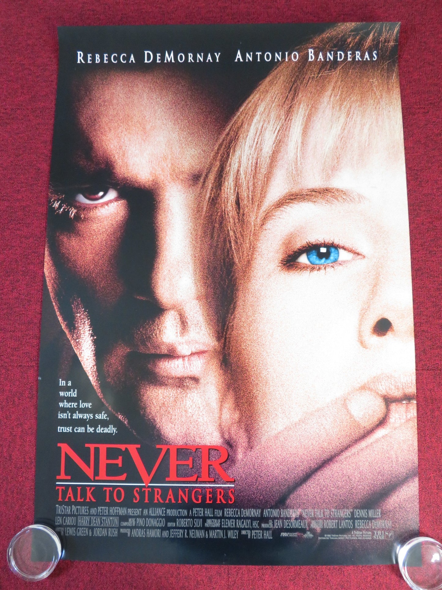 NEVER TALK TO STRANGERS US ONE SHEET ROLLED POSTER REBECCA DE MORNAY 1995