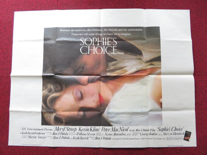 SOPHIE'S CHOICE UK QUAD POSTER FOLDED MERYL STREEP PETER MACNICOL 1982