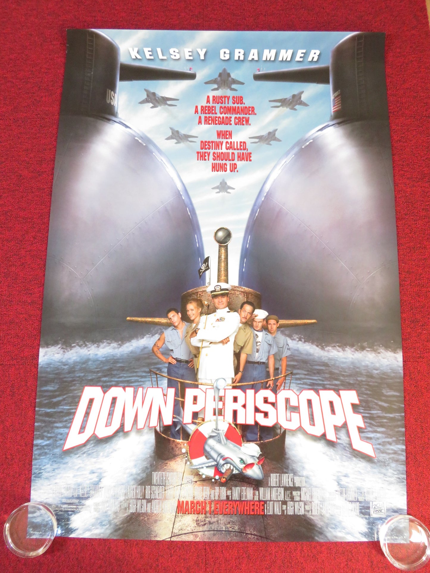 DOWN PERISCOPE - VERSION A US ONE SHEET ROLLED POSTER KELSEY GRAMMER 1996