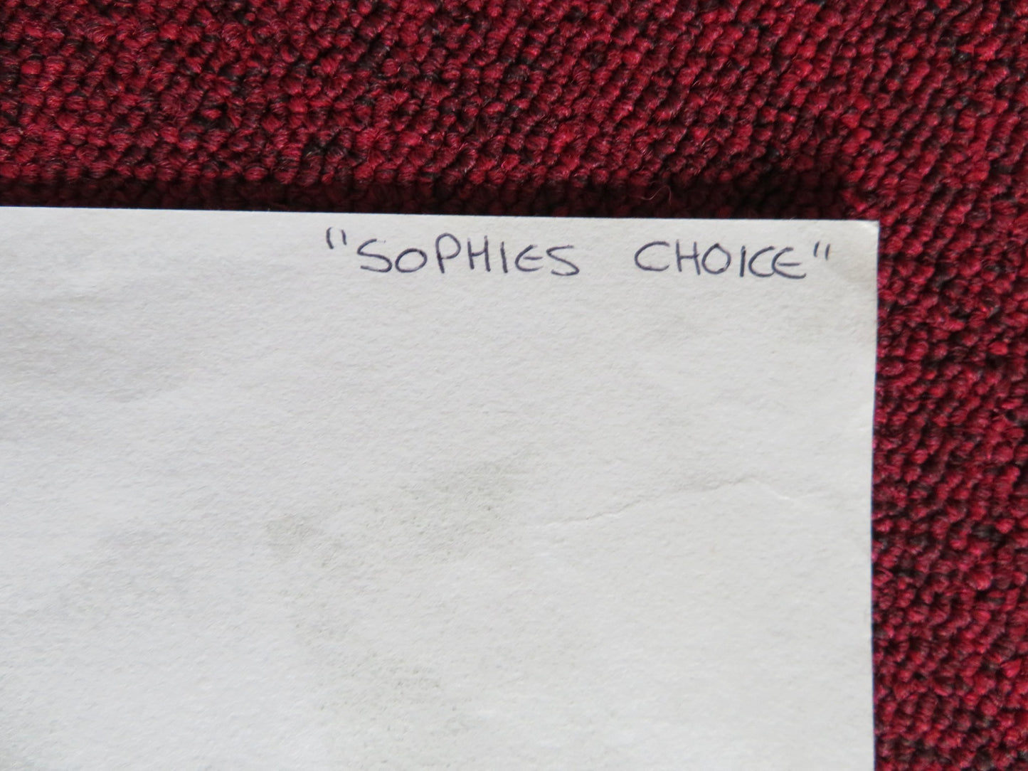 SOPHIE'S CHOICE UK QUAD POSTER FOLDED MERYL STREEP PETER MACNICOL 1982