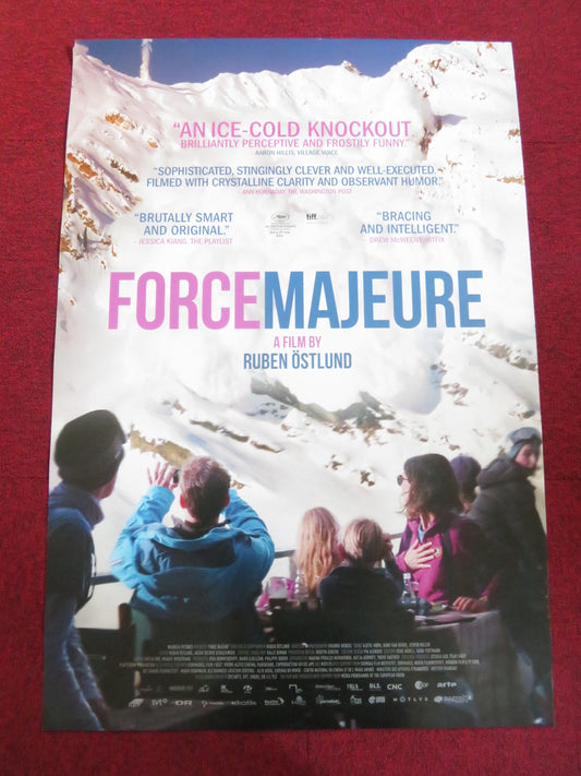 FORCE MAJEURE US ONE SHEET ROLLED POSTER JOHANNES KUHNKE LISA LOVEN KONGSLI 2014