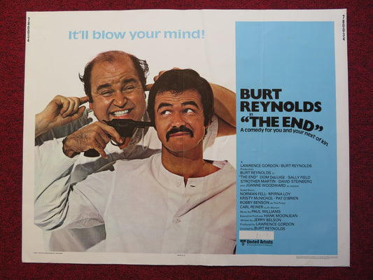 THE END US HALF SHEET (22"x 28") POSTER BURT REYNOLDS DOM DELUISE 1978