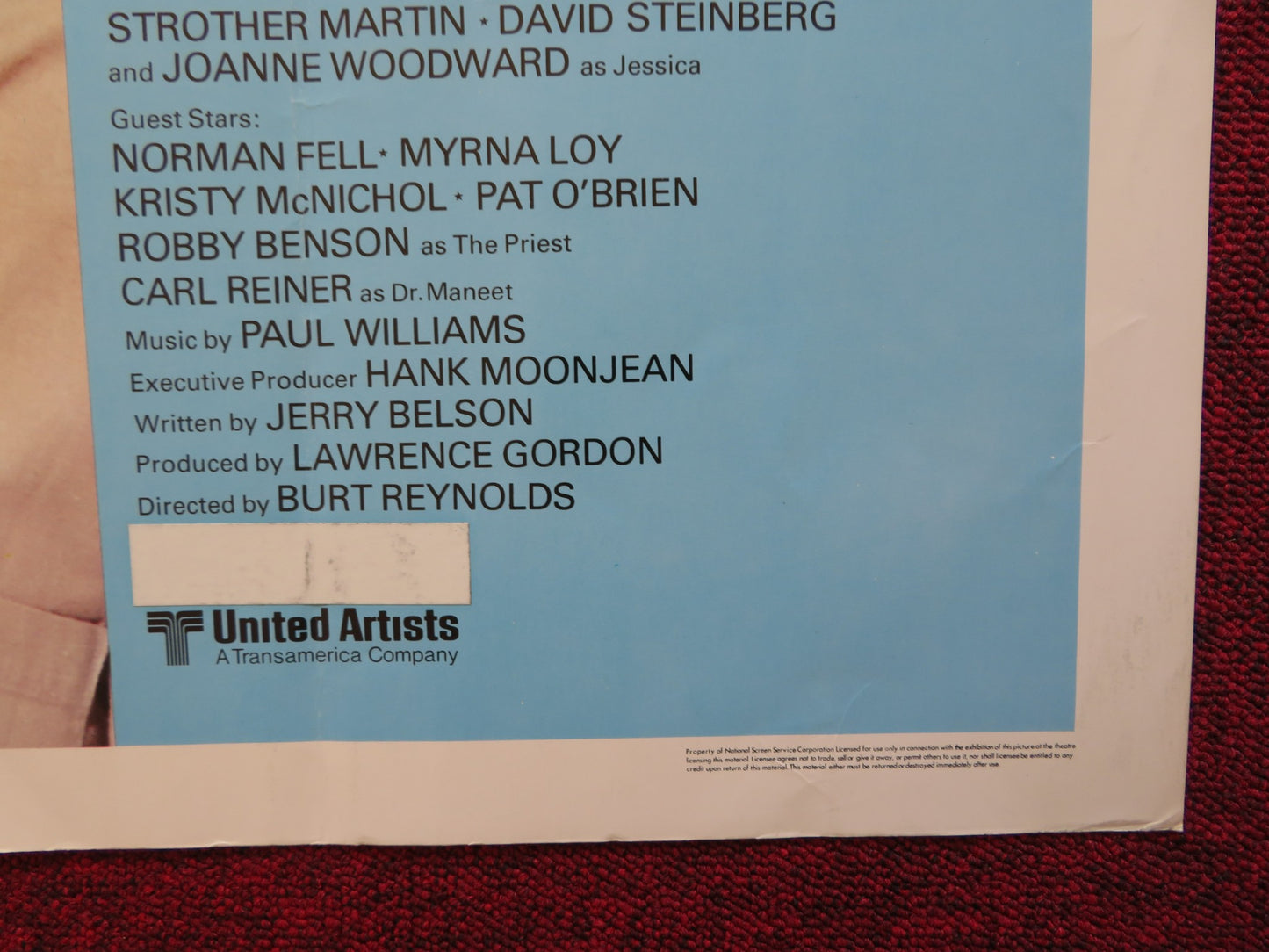 THE END US HALF SHEET (22"x 28") POSTER BURT REYNOLDS DOM DELUISE 1978