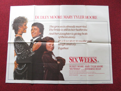 SIX WEEKS UK QUAD POSTER FOLDED DUDLEY MOORE MARY TYLER MOORE 1982