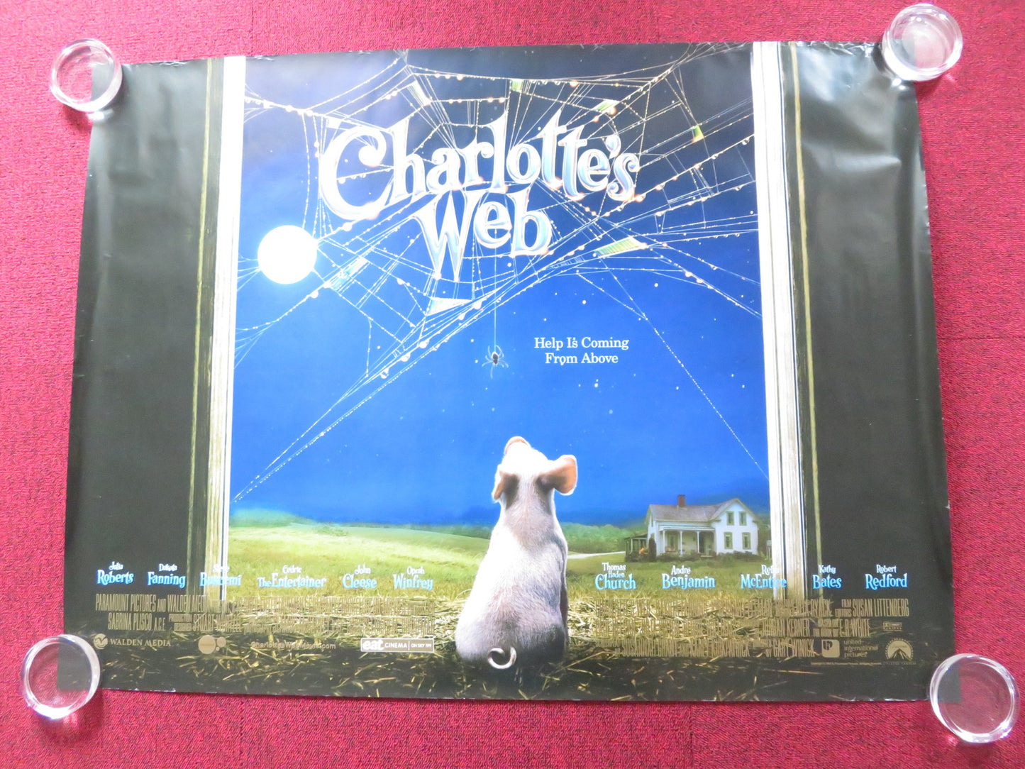 CHARLOTTE'S WEB UK QUAD (30"x 40") ROLLED POSTER DAKOTA FANNING J. ROBERTS 2006