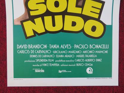 SOLE NUDO / THE NAKED SUN ITALIAN LOCANDINA POSTER DAVID BRANDON T. ALVES 1984