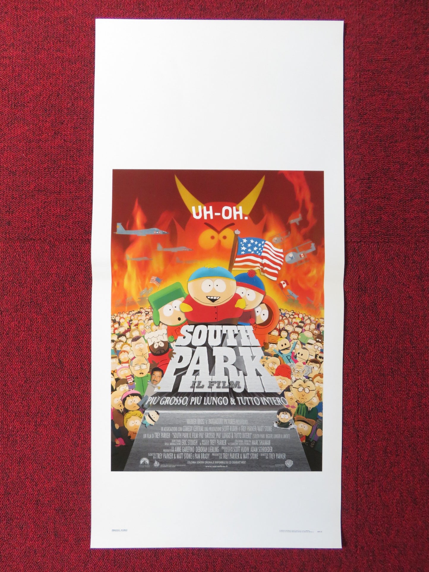 SOUTH PARK: BIGGER, LONGER & UNCUT ITALIAN LOCANDINA POSTER TREY PARKER 1999