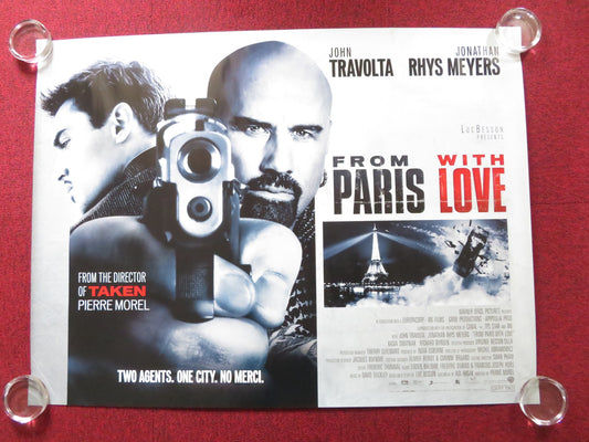 FROM PARIS WITH LOVE UK QUAD (30"x 40") ROLLED POSTER JOHN TRAVOLTA 2010