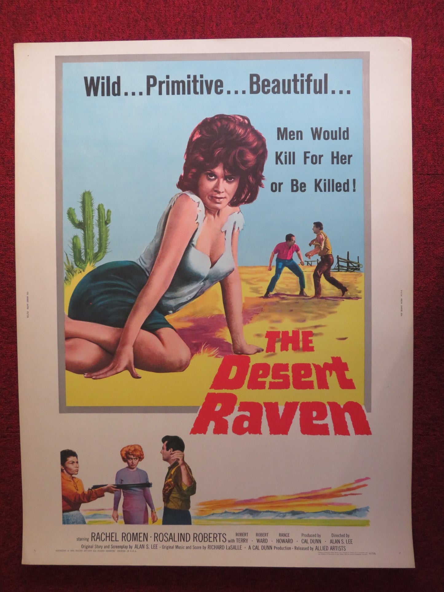 THE DESERT RAVEN US 30 X 40 ROLLED POSTER RACHEL ROMAN ROSALIND ROBERTS 1965