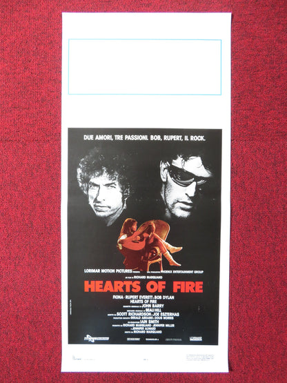 HEARTS OF FIRE ITALIAN LOCANDINA POSTER BOB DYLAN RUPERT EVERETT 1987