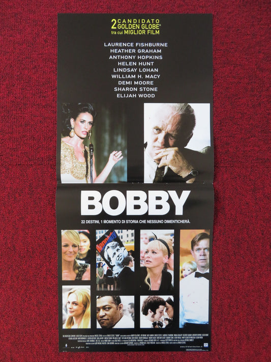 BOBBY ITALIAN LOCANDINA POSTER ANTHONY HOPKINS EMILIO ESTEVEZ 2006