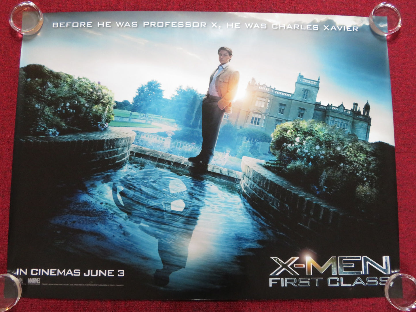 X-MEN: FIRST CLASS UK QUAD (30"x 40") ROLLED POSTER JAMES MCAVOY M. FASSBEN 2011