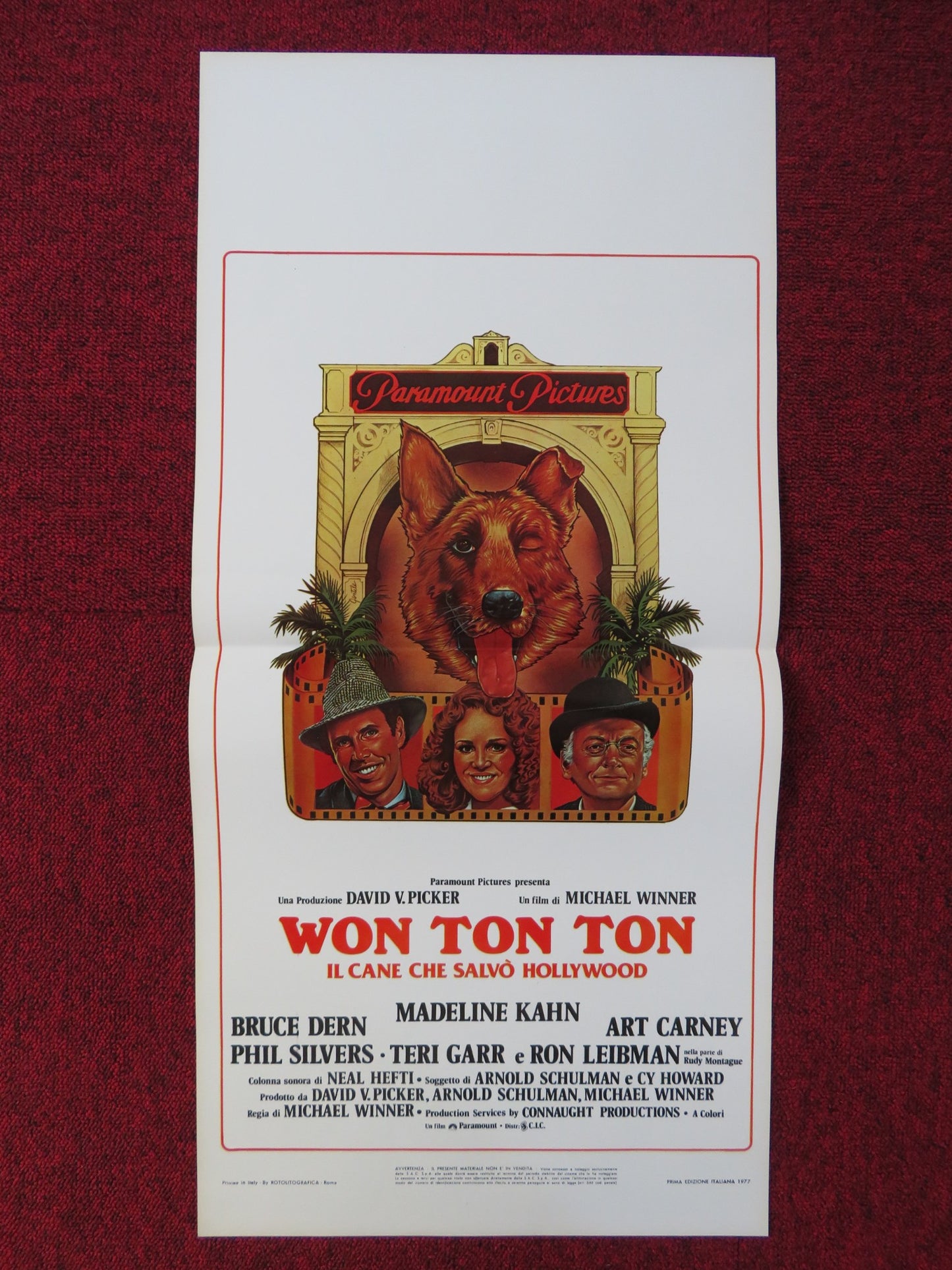 WON TON TON: THE DOG WHO SAVED HOLLYWOOD ITALIAN LOCANDINA POSTER M. KAHN 1977