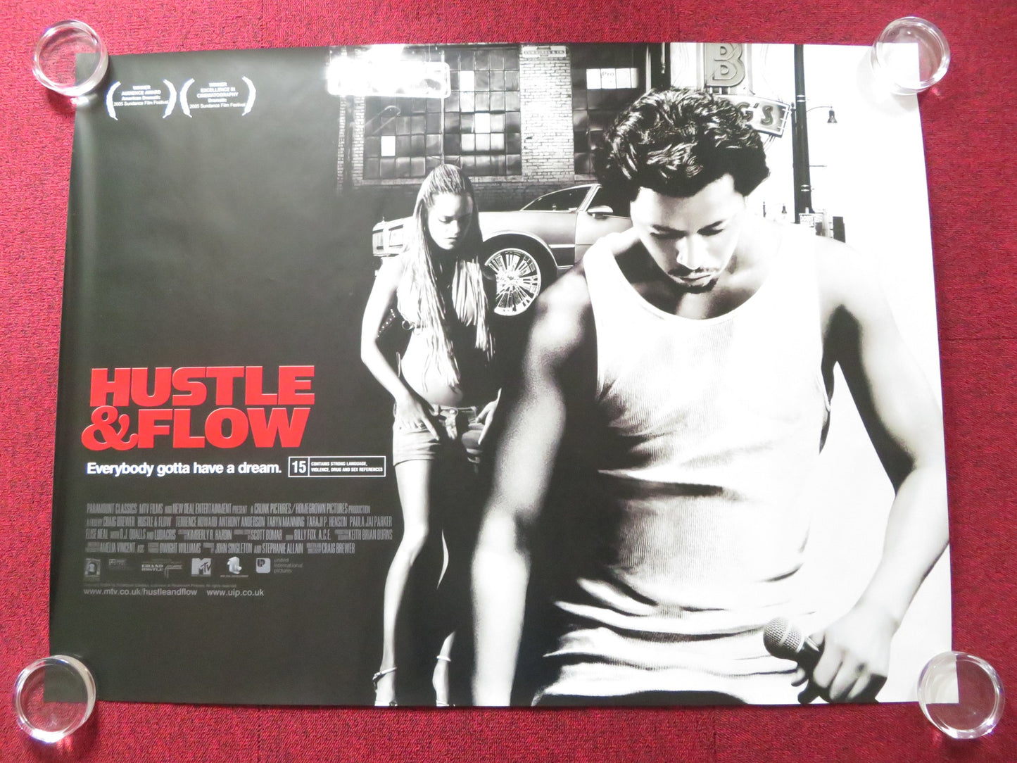 HUSTLE & FLOW UK QUAD (30"x 40") ROLLED POSTER TERRENCE HOWARD LUDACRIS 2005