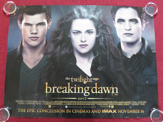 THE TWILIGHT SAGA: BREAKING DAWN - PART 2 UK QUAD (30"x 40") ROLLED POSTER 2012