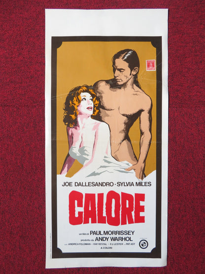 CALORE / HEAT ITALIAN LOCANDINA POSTER  ANDY WARHOL JOE DALLESANDRO 1972