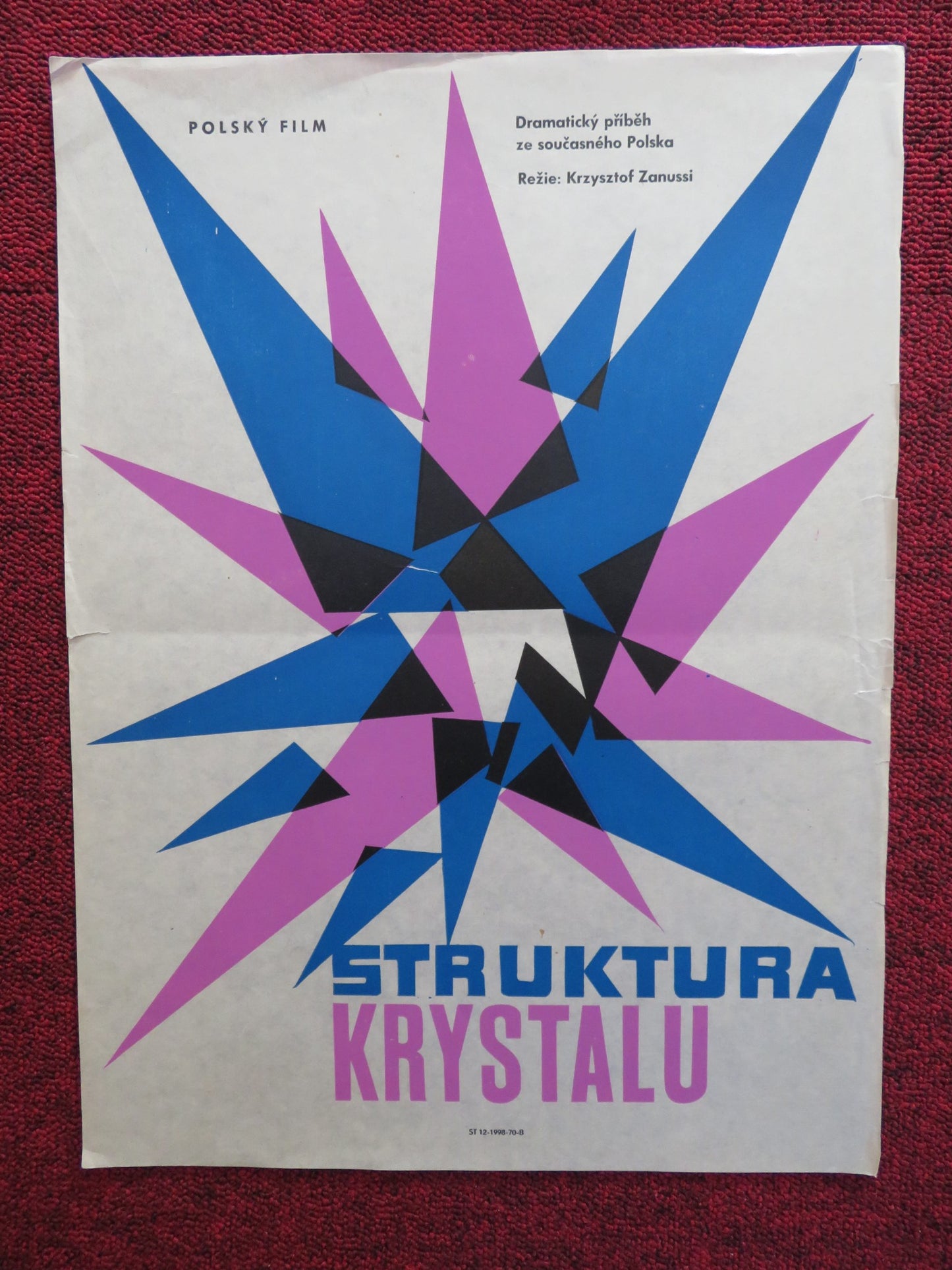 STRUKTURA KRYSTALU POLISH (16"x 12") POSTER B. WRZESINSKA JAN MYSLOWICZ 1969