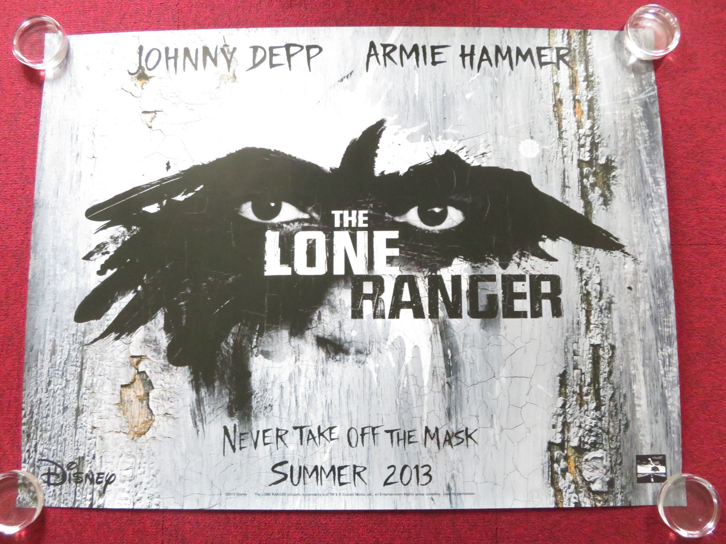 THE LONE RANGER UK QUAD (30"x 40") ROLLED POSTER DISNEY JOHNNY DEPP 2013