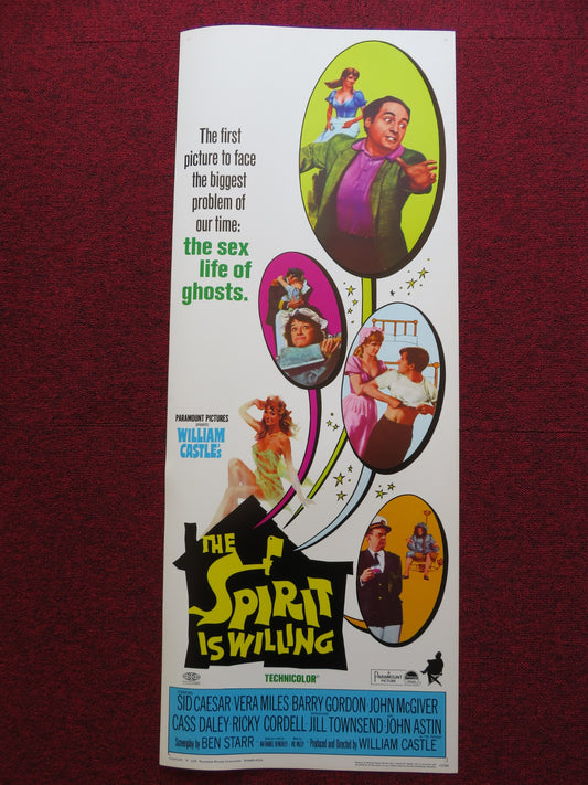 THE SPIRIT IS WILLING US INSERT (14"x 36") POSTER SID CAESAR VERA MILES 1966