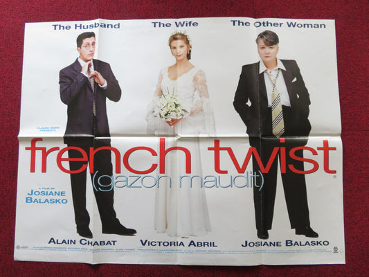 FRENCH TWIST UK QUAD POSTER FOLDED ALAIN CHABAT VICTORIA ABRIL 1995