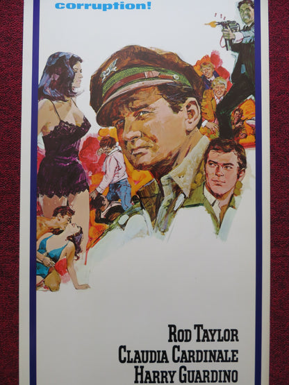 THE HELL WITH HEROES US INSERT (14"x 36") POSTER ROD TAYLOR C.CARDINALE 1968