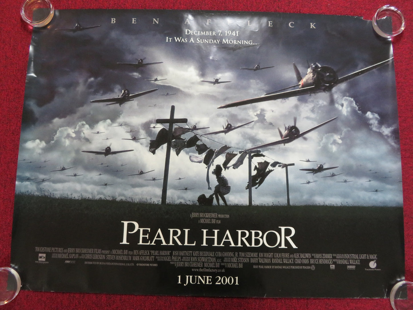 PEARL HARBOR - B UK QUAD (30"x 40") ROLLED POSTER JOSH HARTNETT BEN AFFLECK 2001