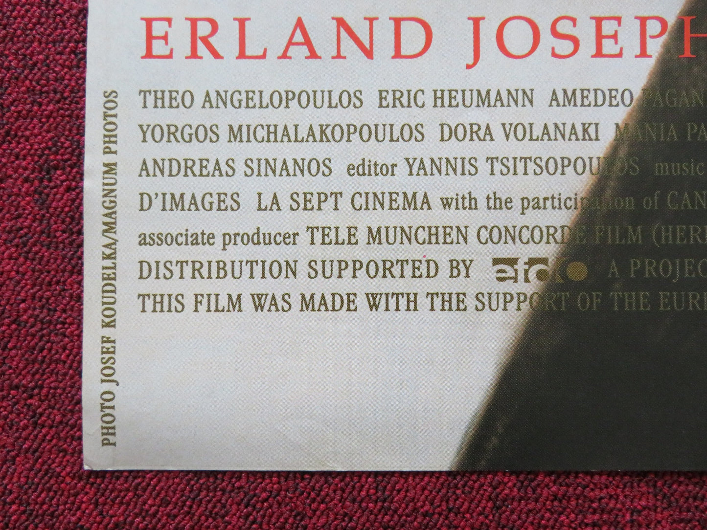 ULYSSES' GAZE UK QUAD POSTER FOLDED HARVEY KEITEL ERLAND JOSEPHSON 1995